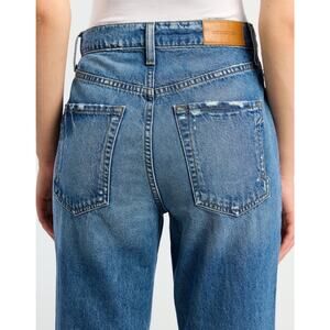 Cotton Citizen Kate Straight Leg Button Fly Medium Wash Blue Denim Jean Sz 28x33